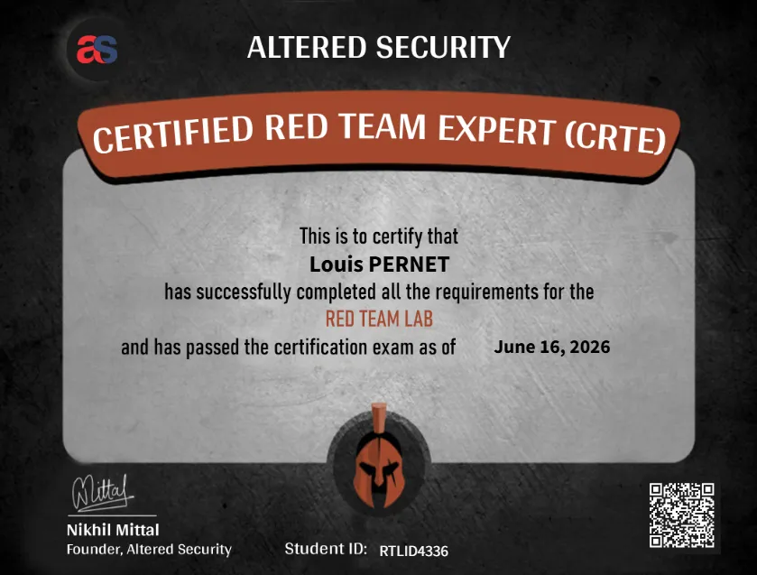 CRTE certification